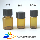 Glass Vial Amber Glass Screw with Plastic Cap